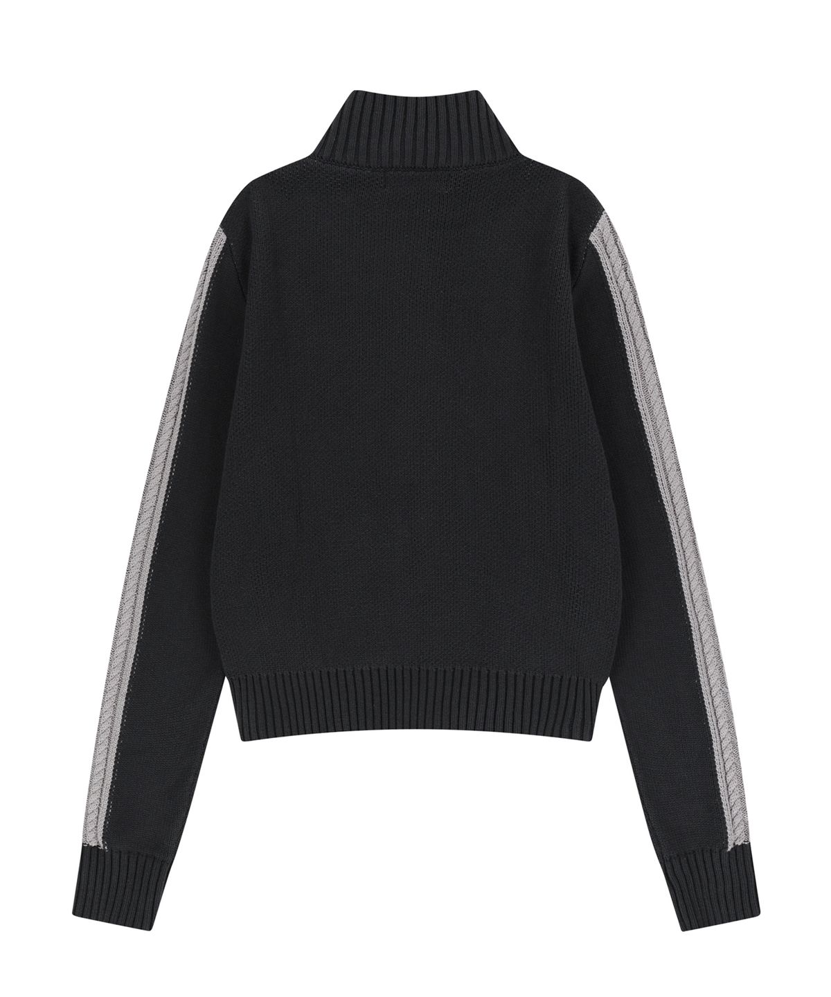 아캄(AAKAM) Sun Jacquard Zip-Up Sweater (Dark Gray)