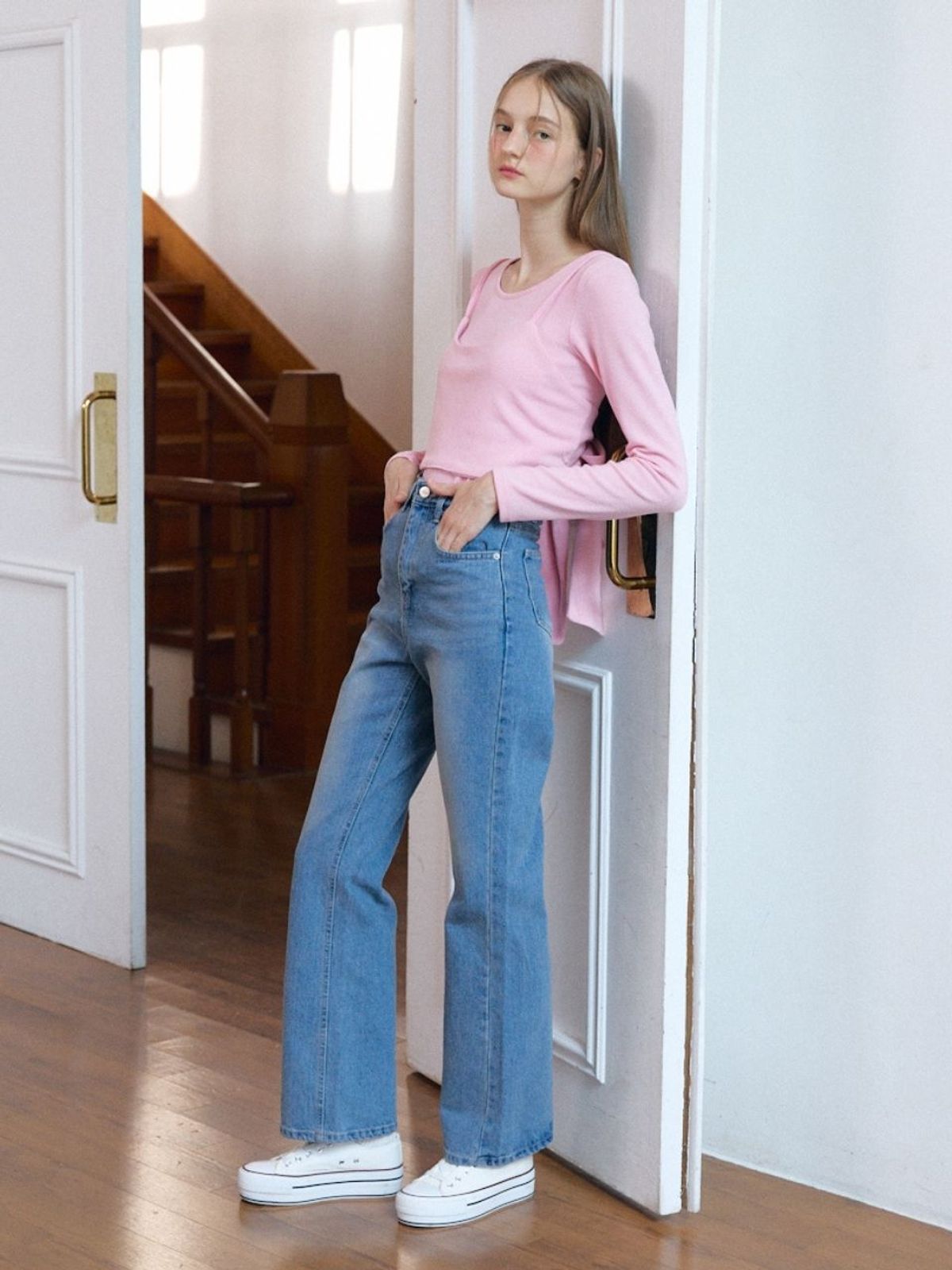 패브릭서울(FABRICSEOUL) wool angora bustier T-shits_pink