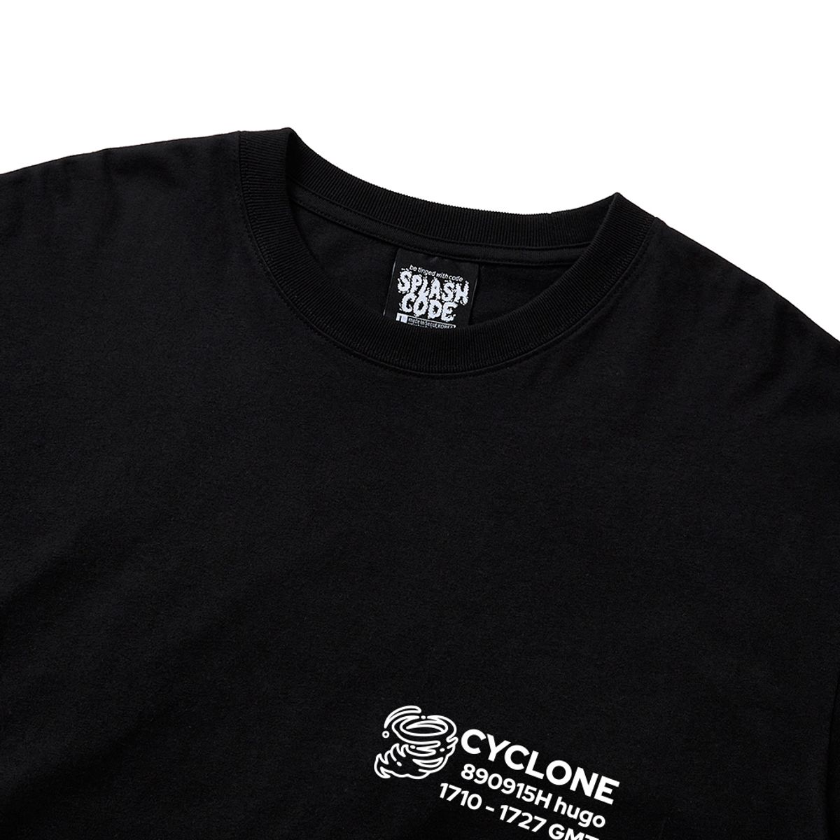 스플래시코드(SPLASHCODE) 롱슬리브 블랙 - 싸이클론(Cyclone)
