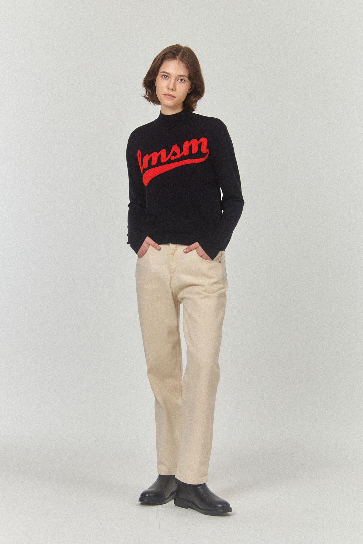 르몽생미셸(LE MONT ST MICHEL) SAMARILLE - JACQUARD SWEATER_Navy
