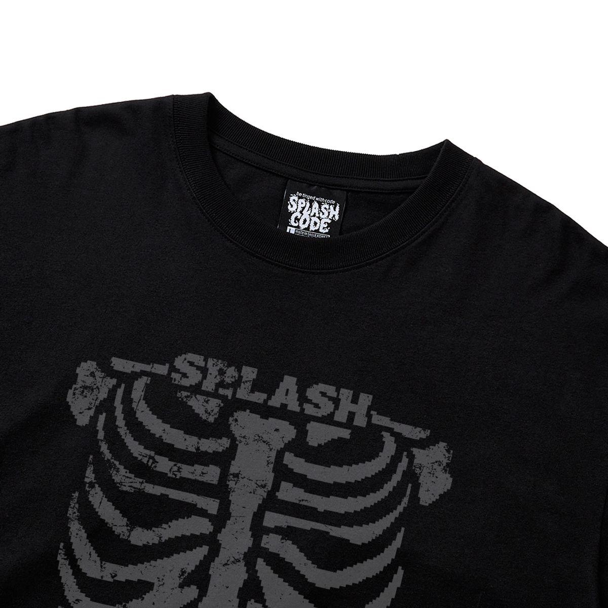 스플래시코드(SPLASHCODE) 롱슬리브 블랙 - 스켈레톤(Skeleton)