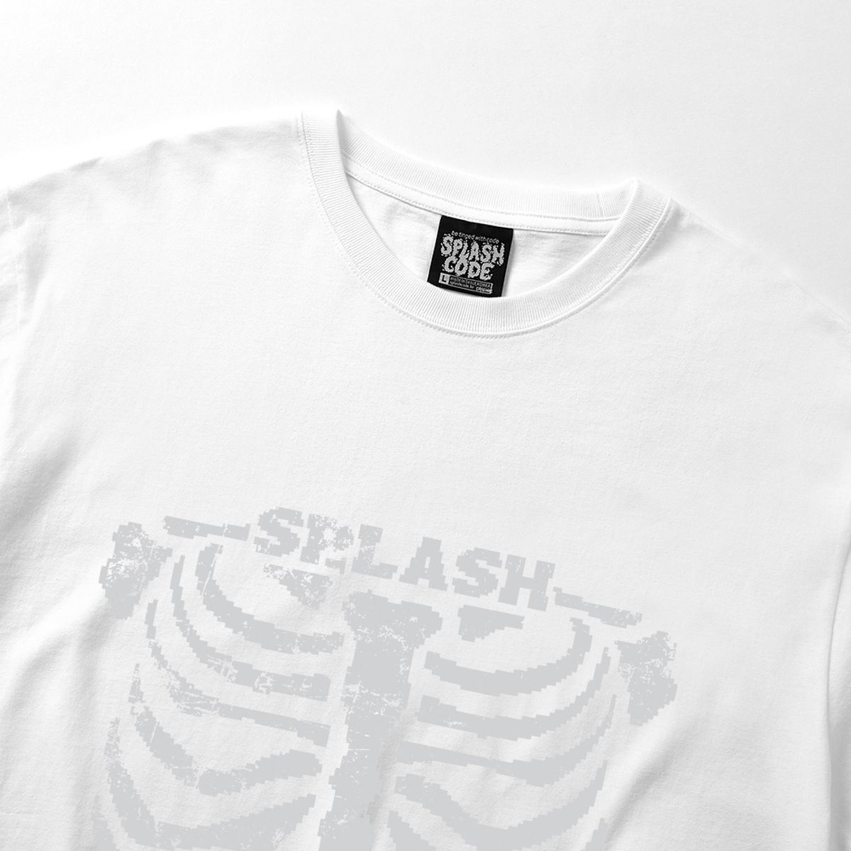 스플래시코드(SPLASHCODE) 롱슬리브 화이트 - 스켈레톤(Skeleton)
