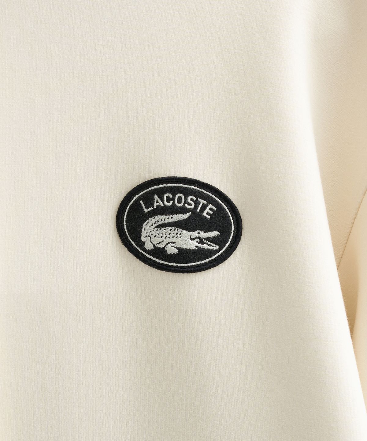 라코스테(LACOSTE) 쿠션지 후드 셔츠 (아이보리)