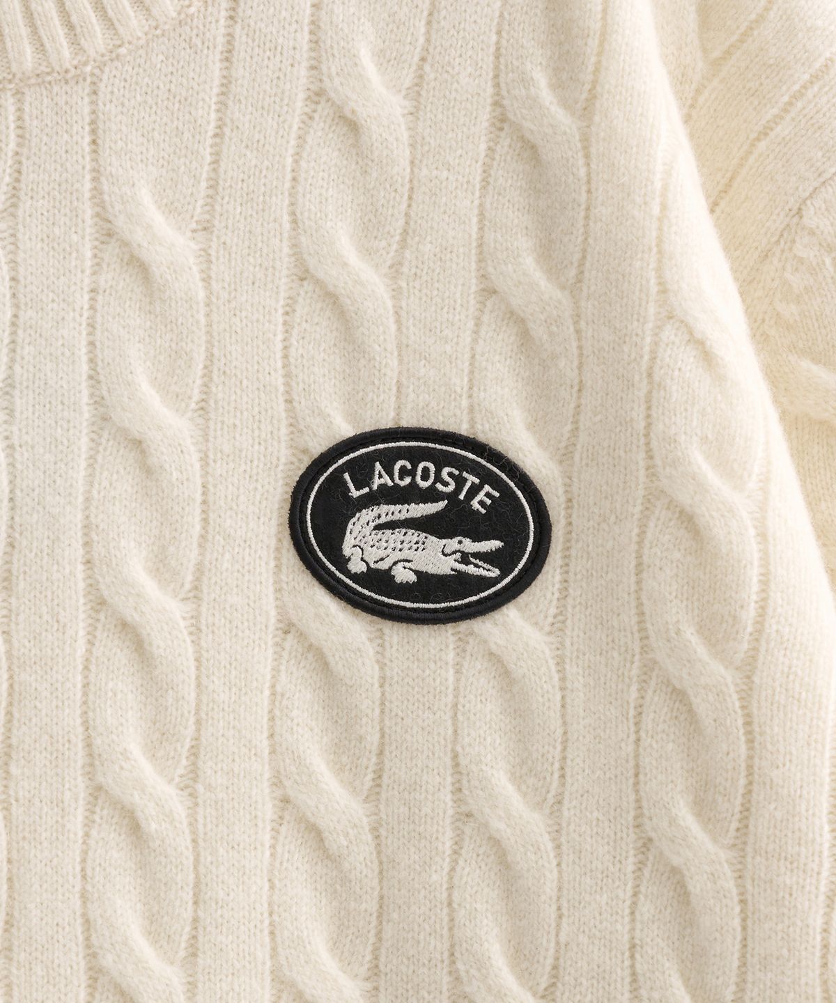 라코스테(LACOSTE) 케이블 풀오버 (아이보리)