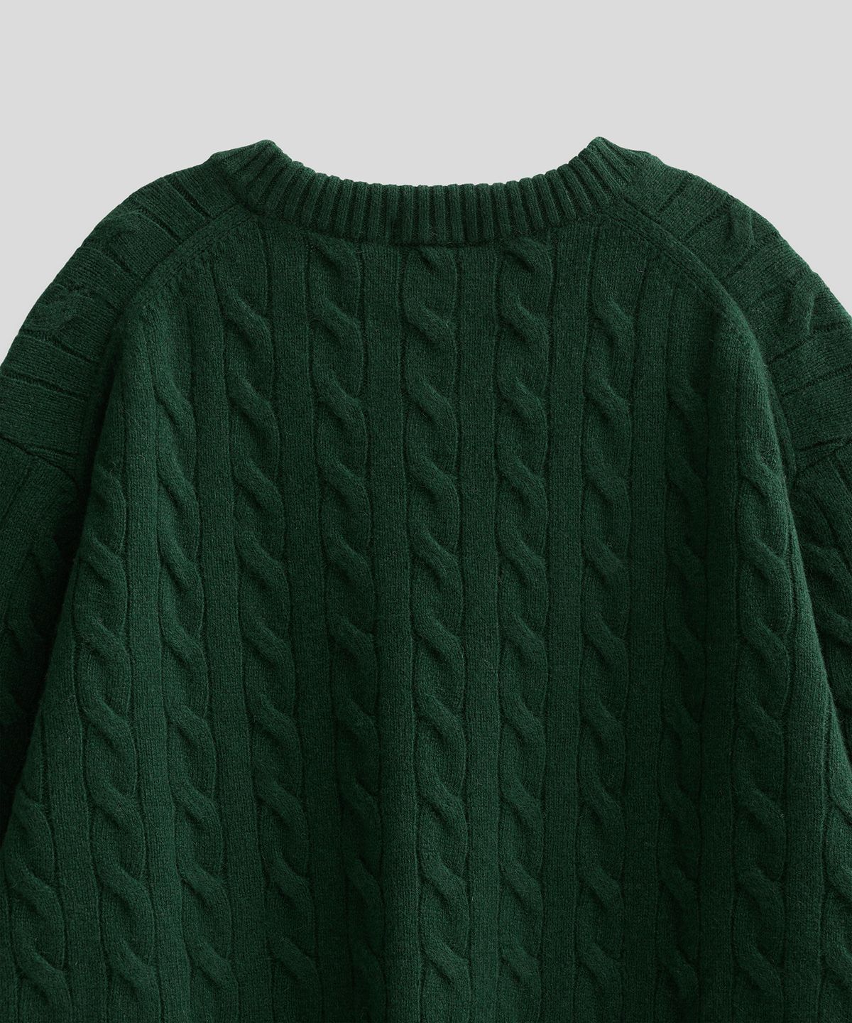 라코스테(LACOSTE) 케이블 풀오버 (다크 그린)