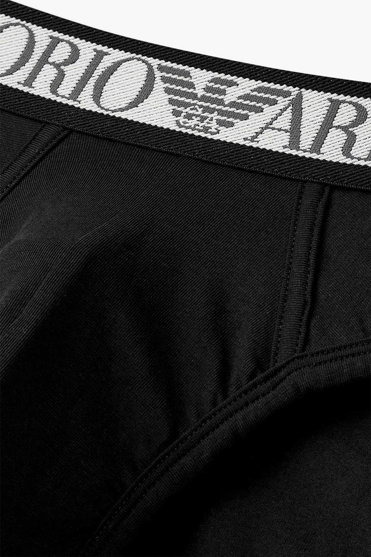 엠포리오 아르마니 언더웨어(EMPORIO ARMANI UNDERWEAR) 남성 컬러 블록 로고 밴딩 브리프_블랙 0814311027