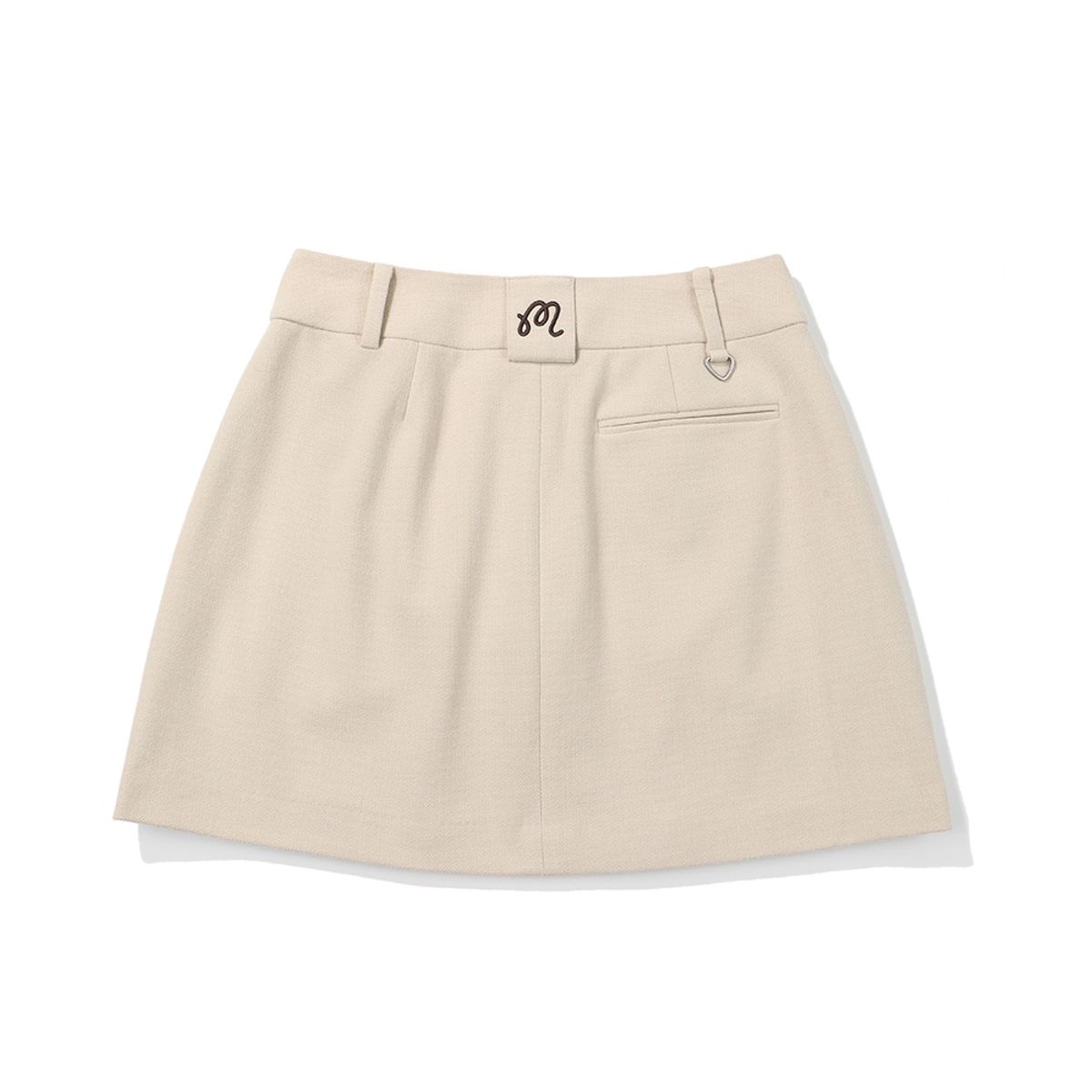 말본 골프(MALBON GOLF) 울 라이크 플리츠 스커트 BEIGE (WOMAN)