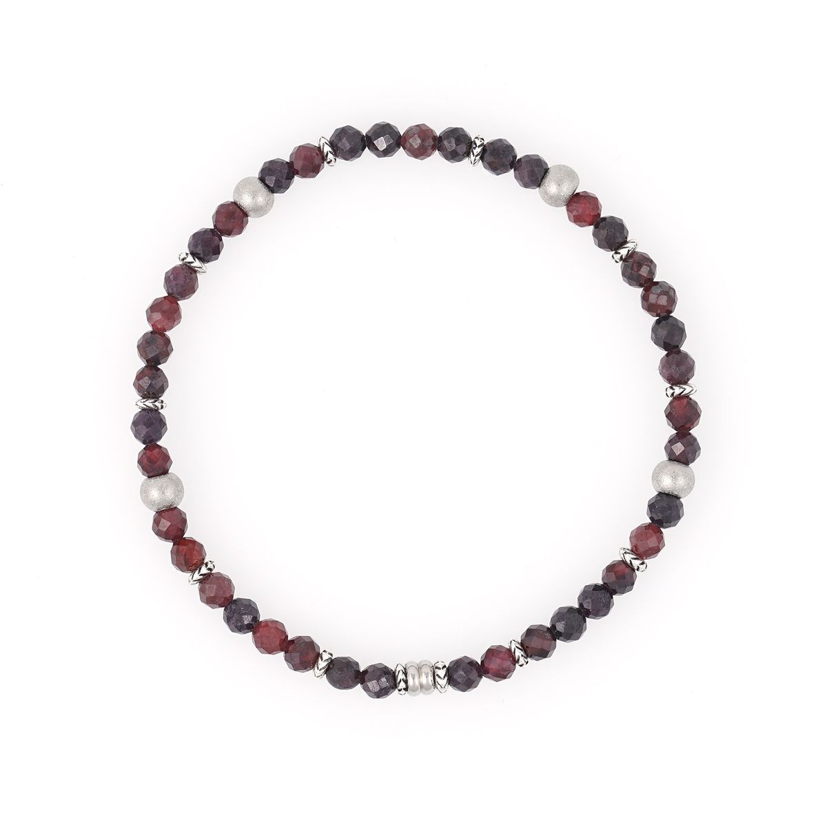 제이반스 클래식(JBANS CLASSIC) 4mm마이크로컷 pomegranate stone 원석팔찌 (C2403AC1199_WI)