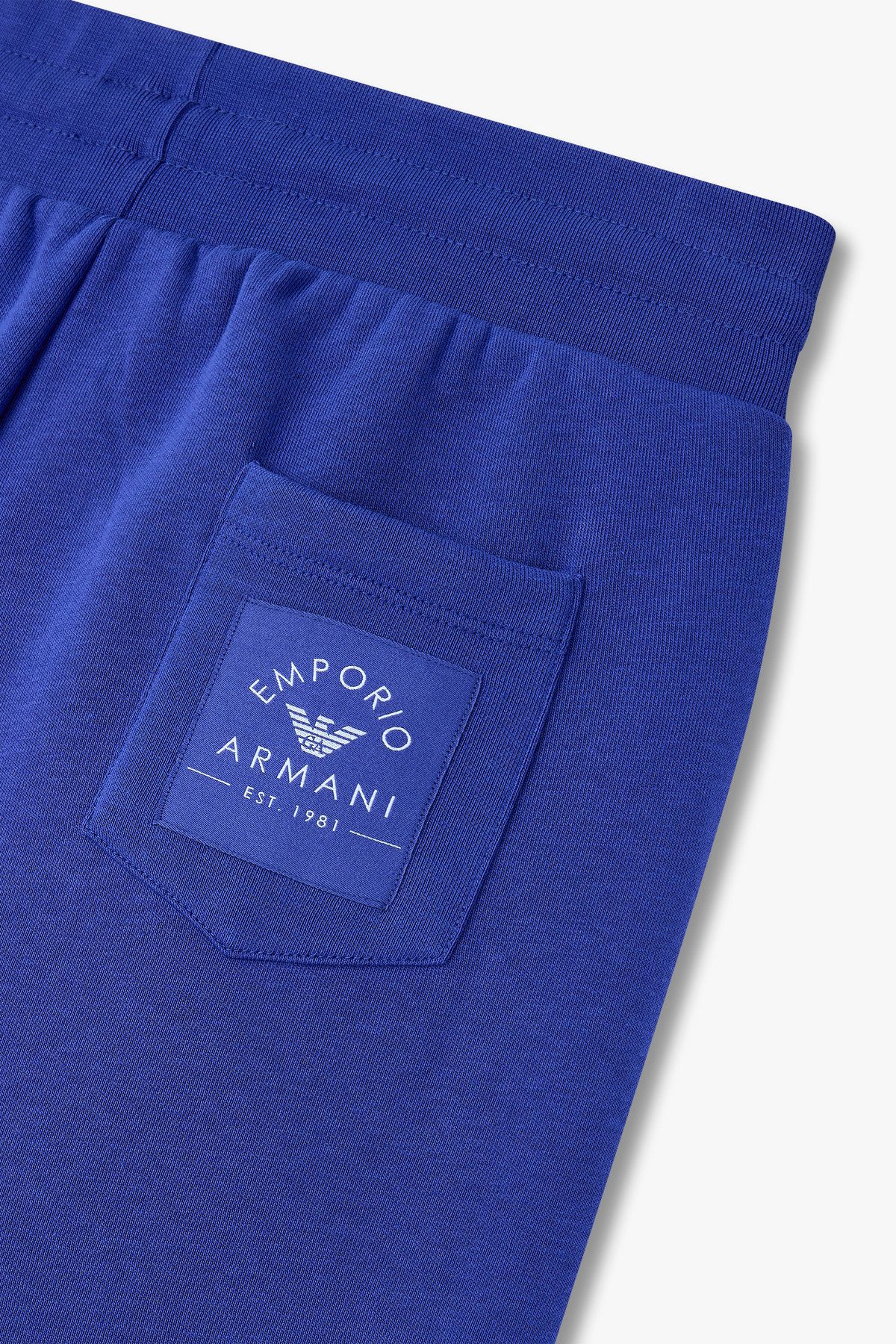 엠포리오 아르마니 언더웨어(EMPORIO ARMANI UNDERWEAR) 여성 핀턱 드로스트링 라운지 팬츠_블루 0824332520