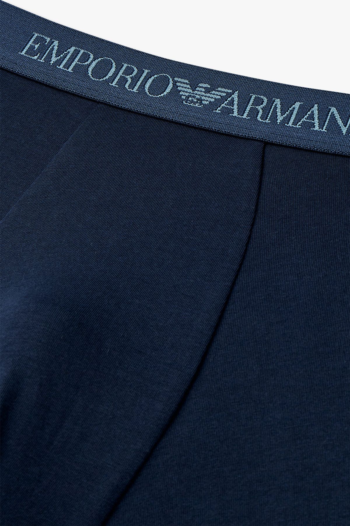 엠포리오 아르마니 언더웨어(EMPORIO ARMANI UNDERWEAR) 남성 로고 밴딩 코튼 드로즈_마린 0814312319