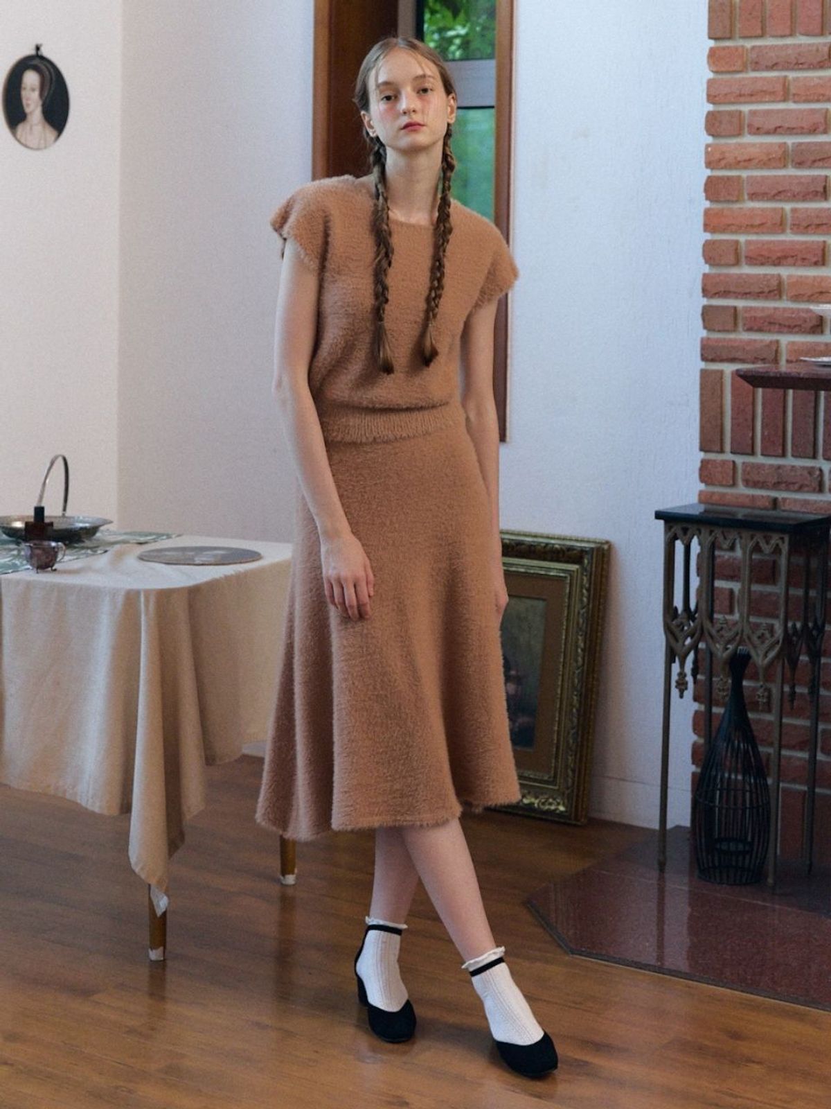 패브릭서울(FABRICSEOUL) adorable cozy knit skirt
