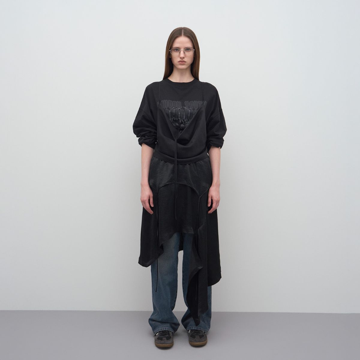 엘씨디씨티엠(LCDC™) COWLNECK SATIN TOP