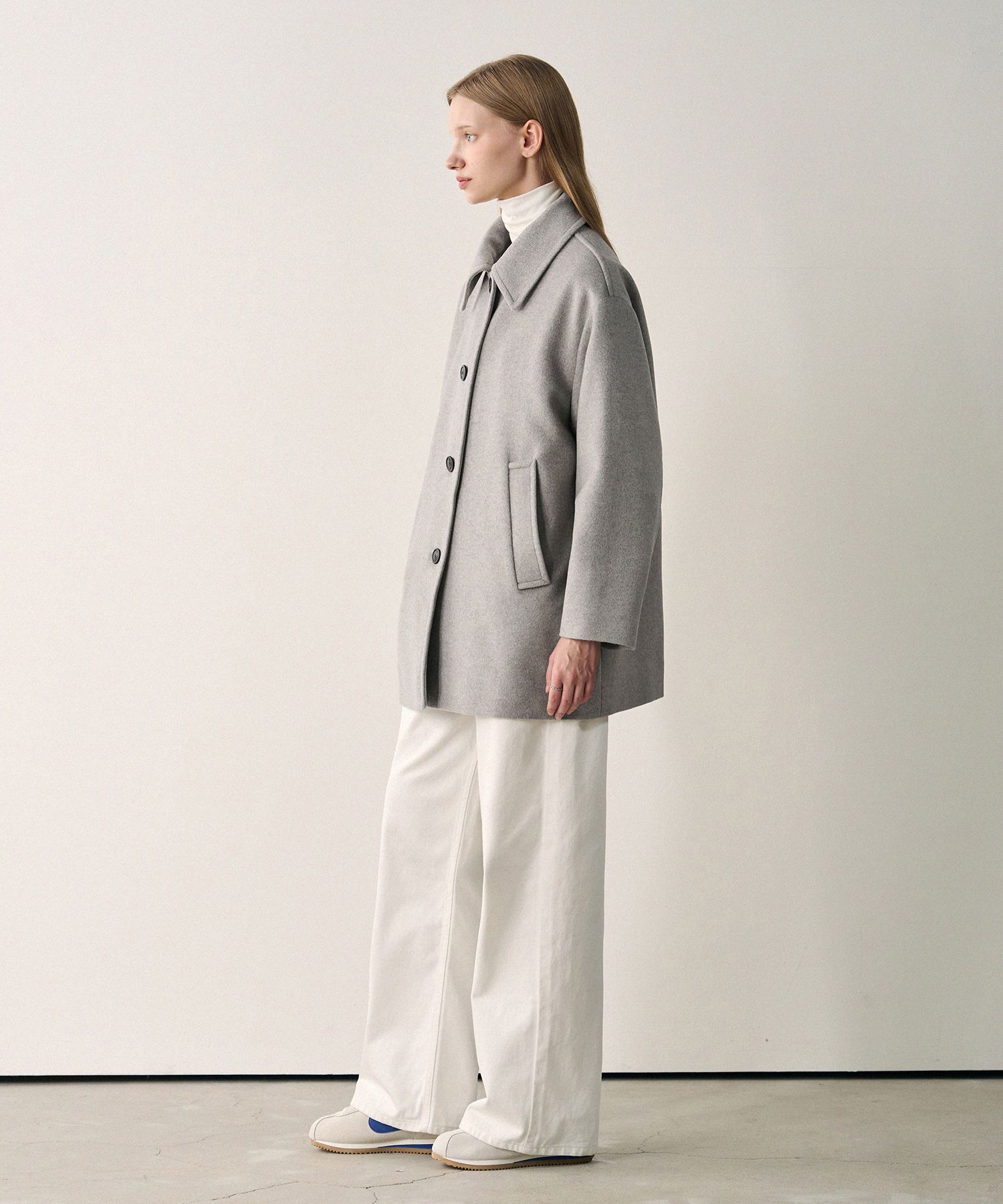MUSINSA公式 | DRAWFIT WOMEN ソフトカシミヤオーバーサイズハーフ