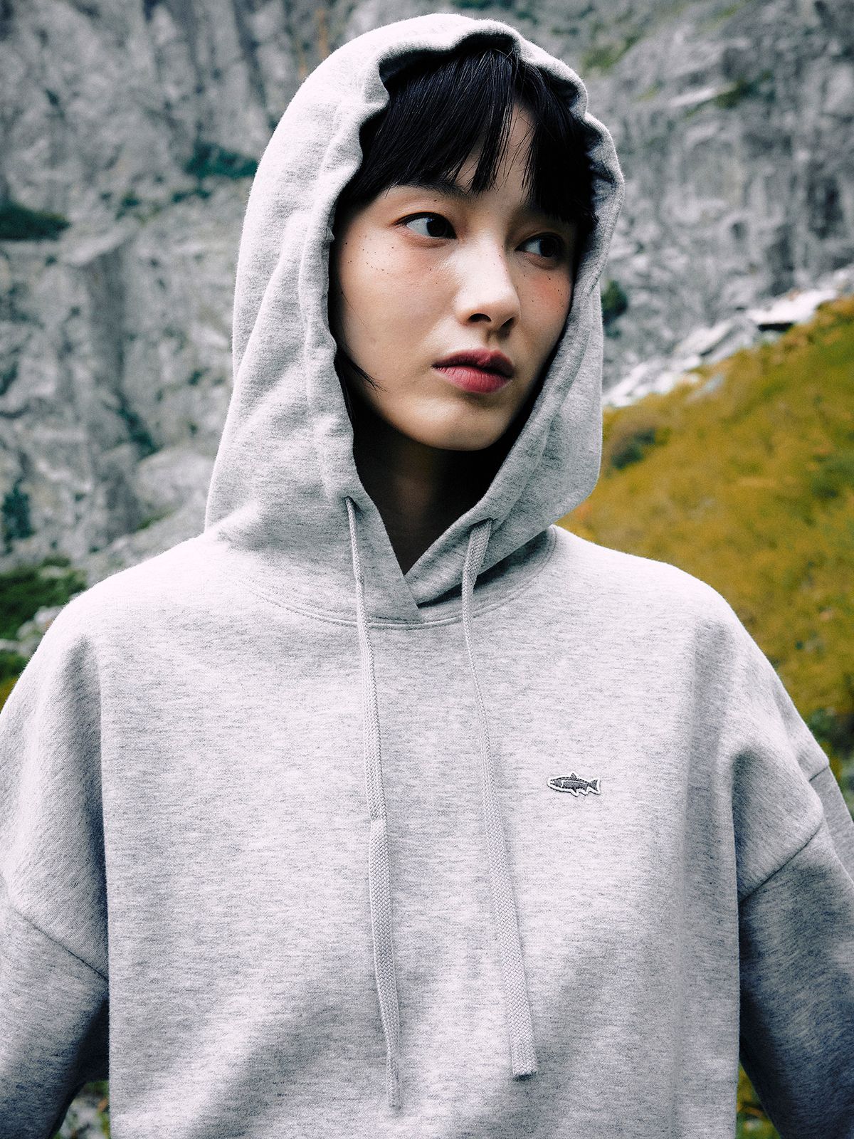 알래스카(ALASKA) 여성) 플리스 와펜 후디_PAE4TH2830