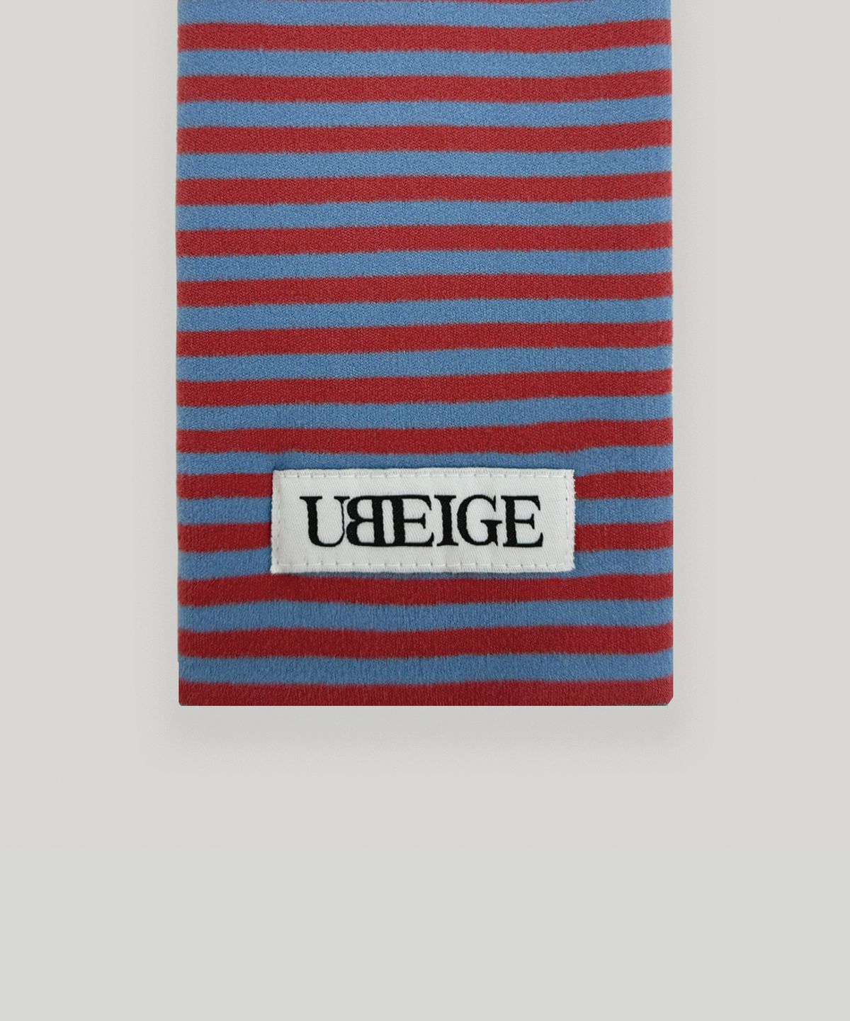 유베이지(UBEIGE) 스트라이프 플리스 머플러 (Pink/Sky Blue)