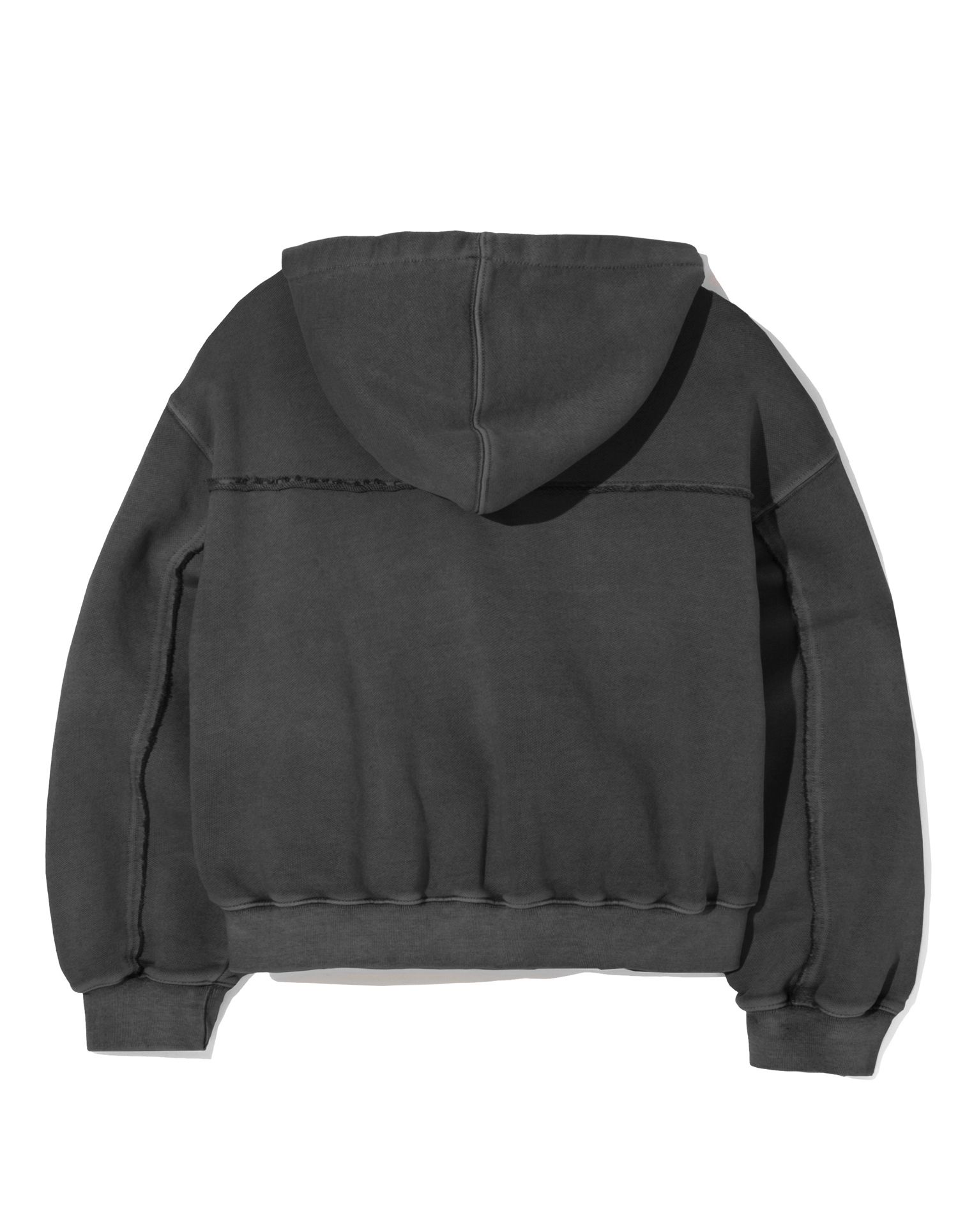 MUSINSA公式 | LORES L Oval Logo Dyed Zip Hoodie - Charcoal