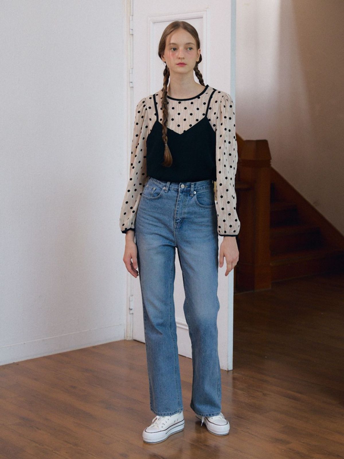 패브릭서울(FABRICSEOUL) semi loose bootscut denim pants_blue