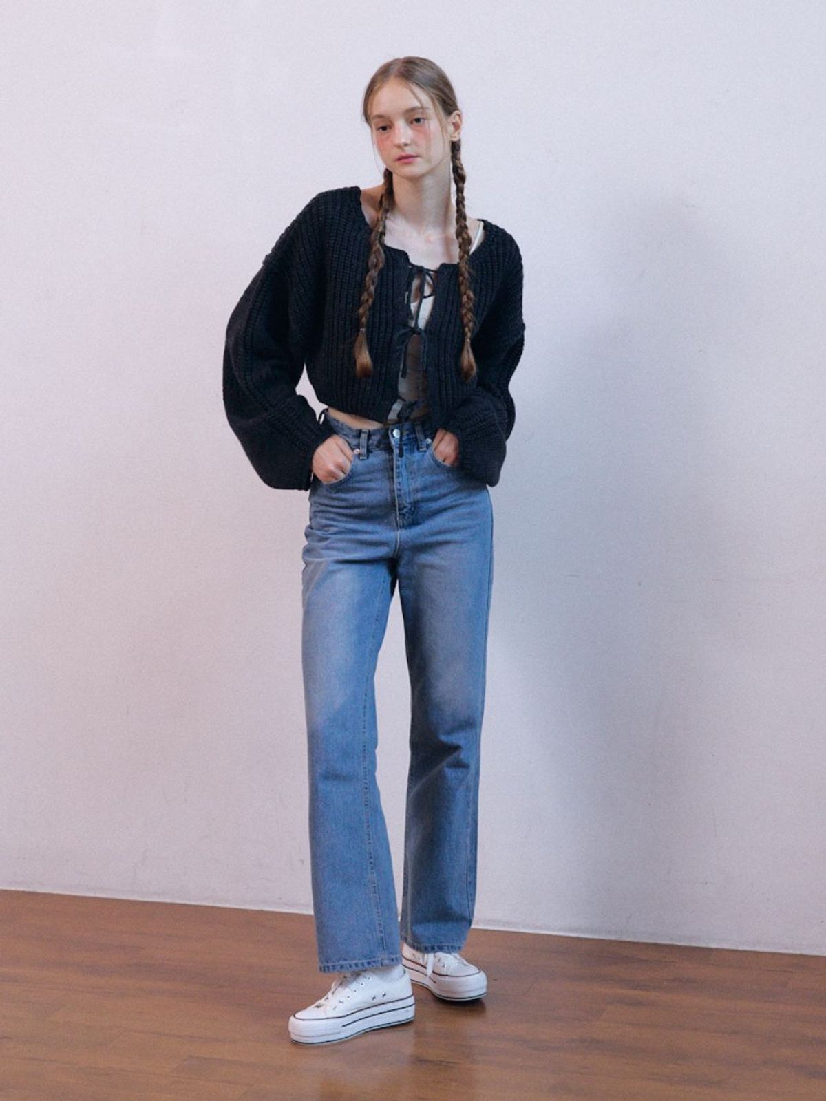 패브릭서울(FABRICSEOUL) semi loose bootscut denim pants_blue