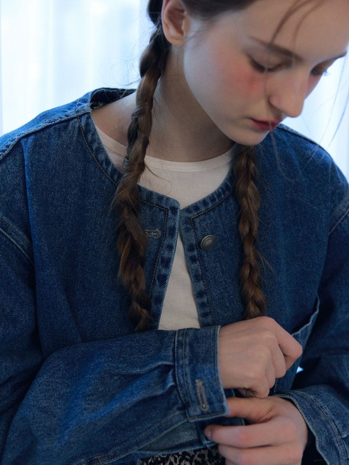 패브릭서울(FABRICSEOUL) denim round jacket