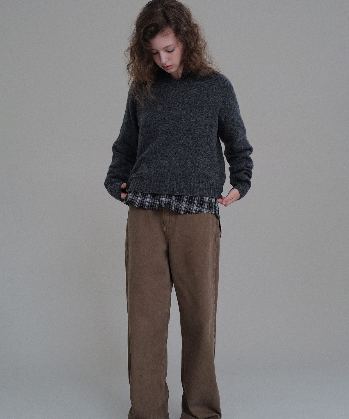 앤니즈(ANDNEEDS) Harven dyed denim (brown)