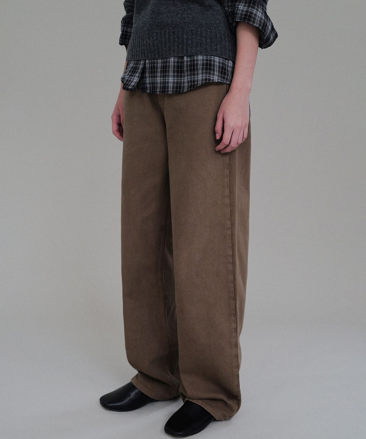 앤니즈(ANDNEEDS) Harven dyed denim (brown)