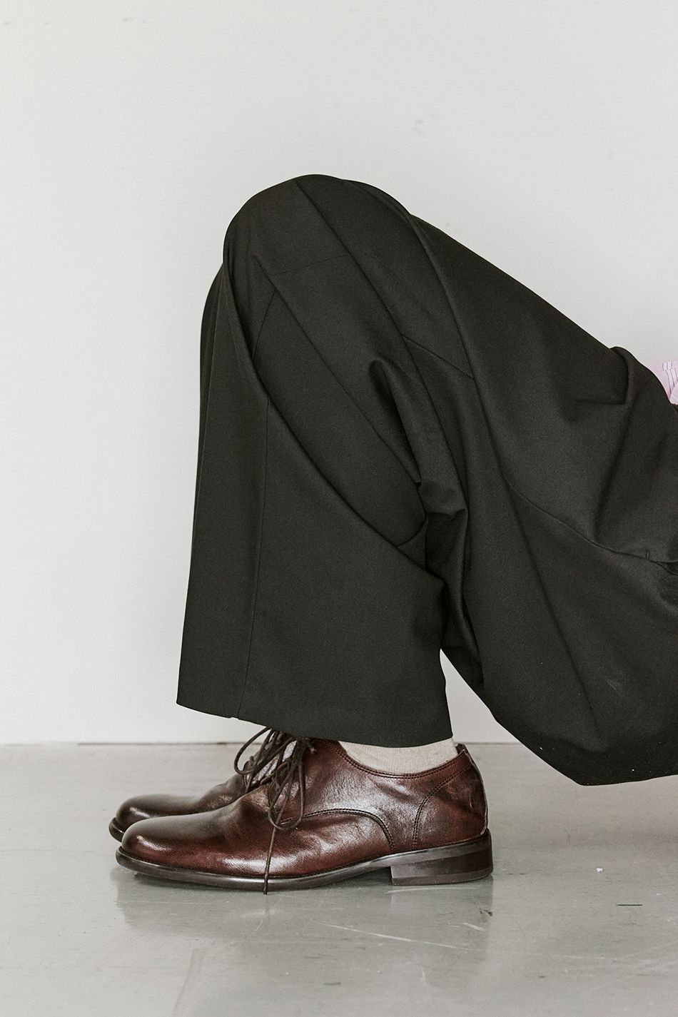 MUSINSA公式 | YASE Holly Horsehide Comfort Derby Shoes Brown