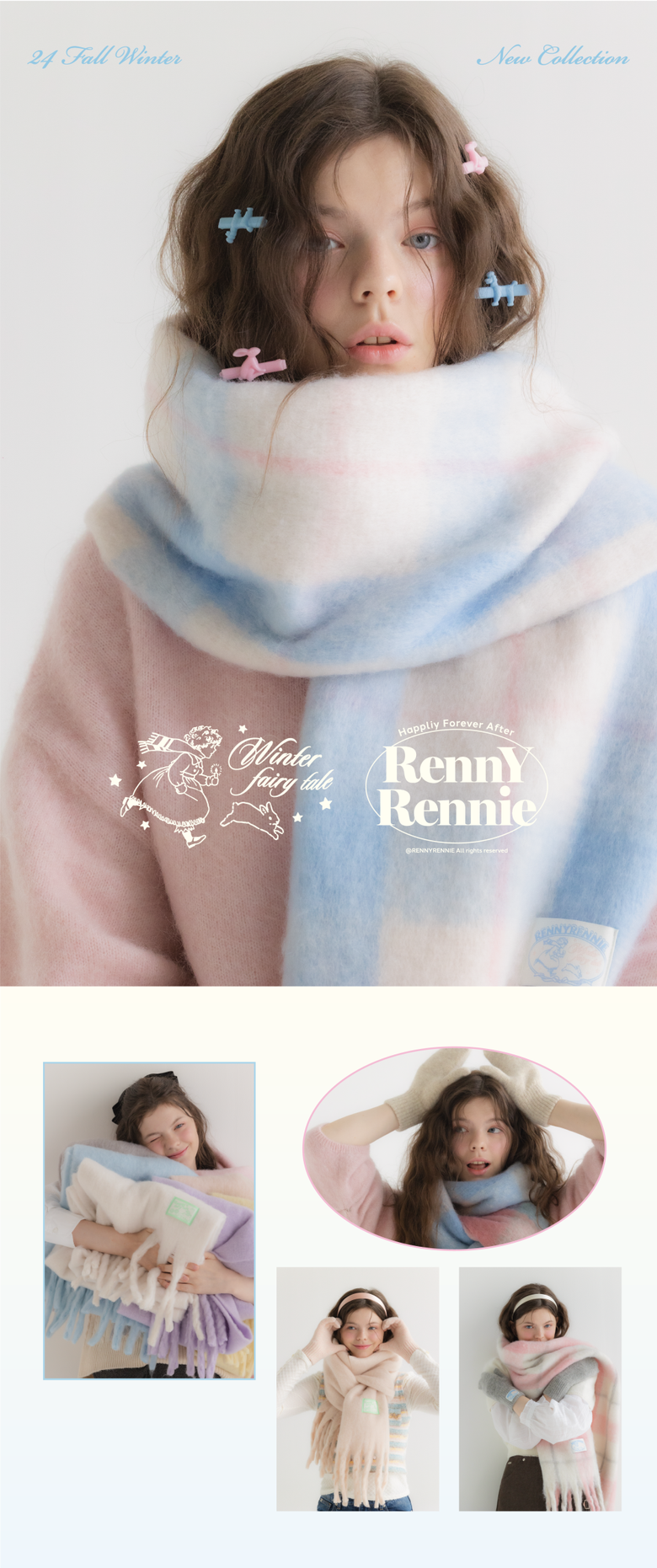 MUSINSA公式 | RENNYRENNIE フェアリーコットンチェックマフラー