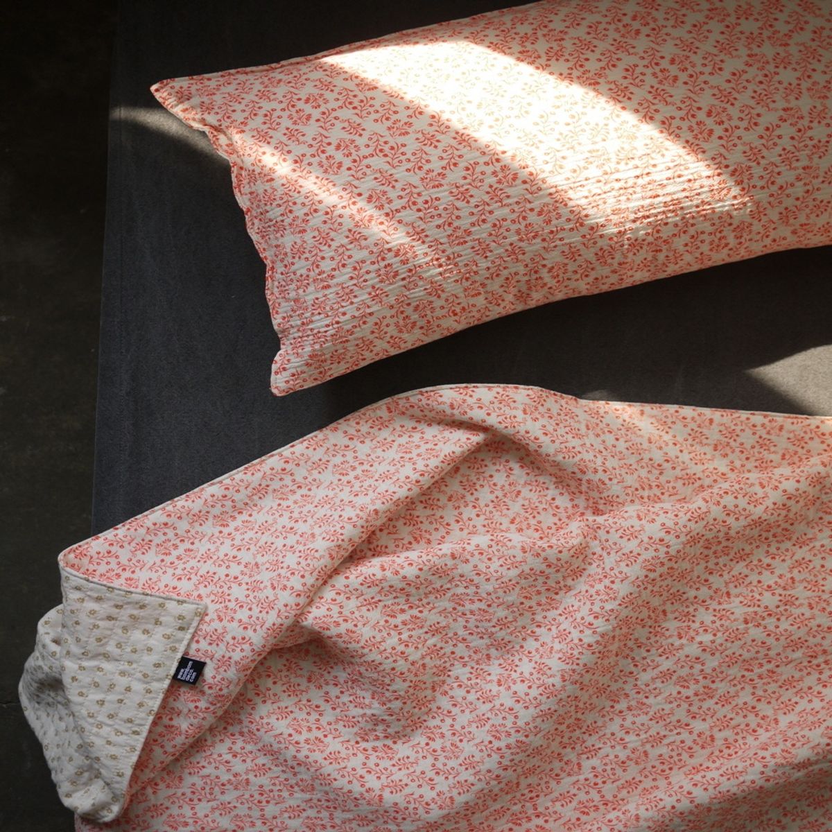봄봄패브릭스(BOMBOM FABRICS) orange flower / 4Layer gauze blanket, 4중 거즈 블랭킷, 여름이불