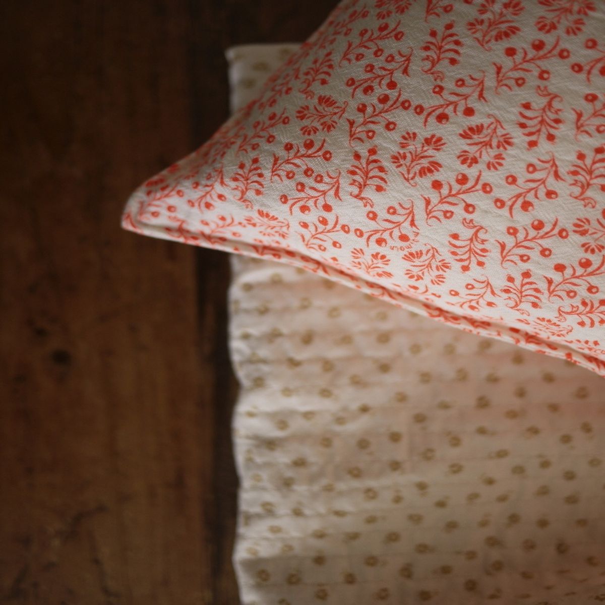 봄봄패브릭스(BOMBOM FABRICS) orange flower / 4Layer gauze blanket, 4중 거즈 블랭킷, 여름이불