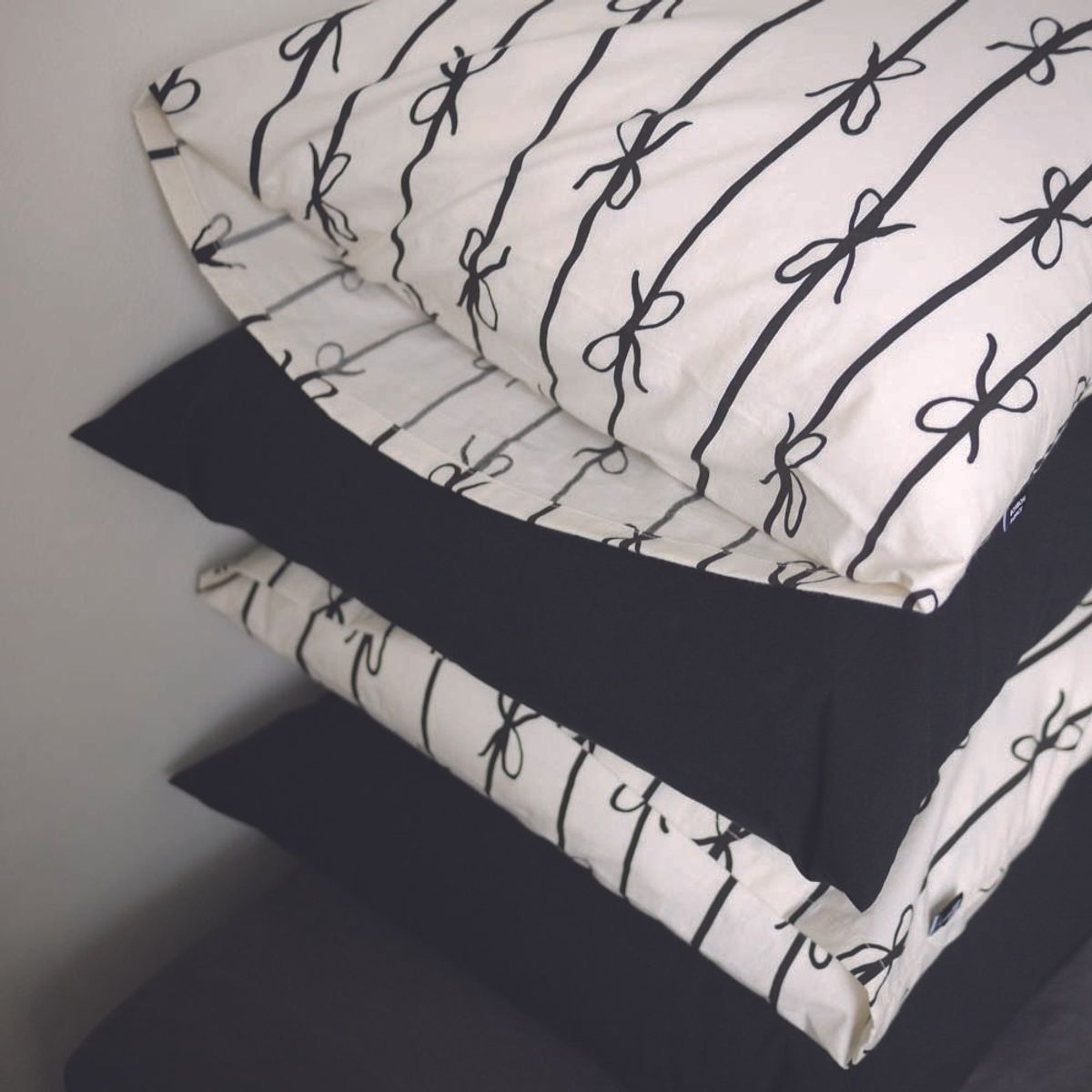 봄봄패브릭스(BOMBOM FABRICS) ribbon tape pillow case / 4colors