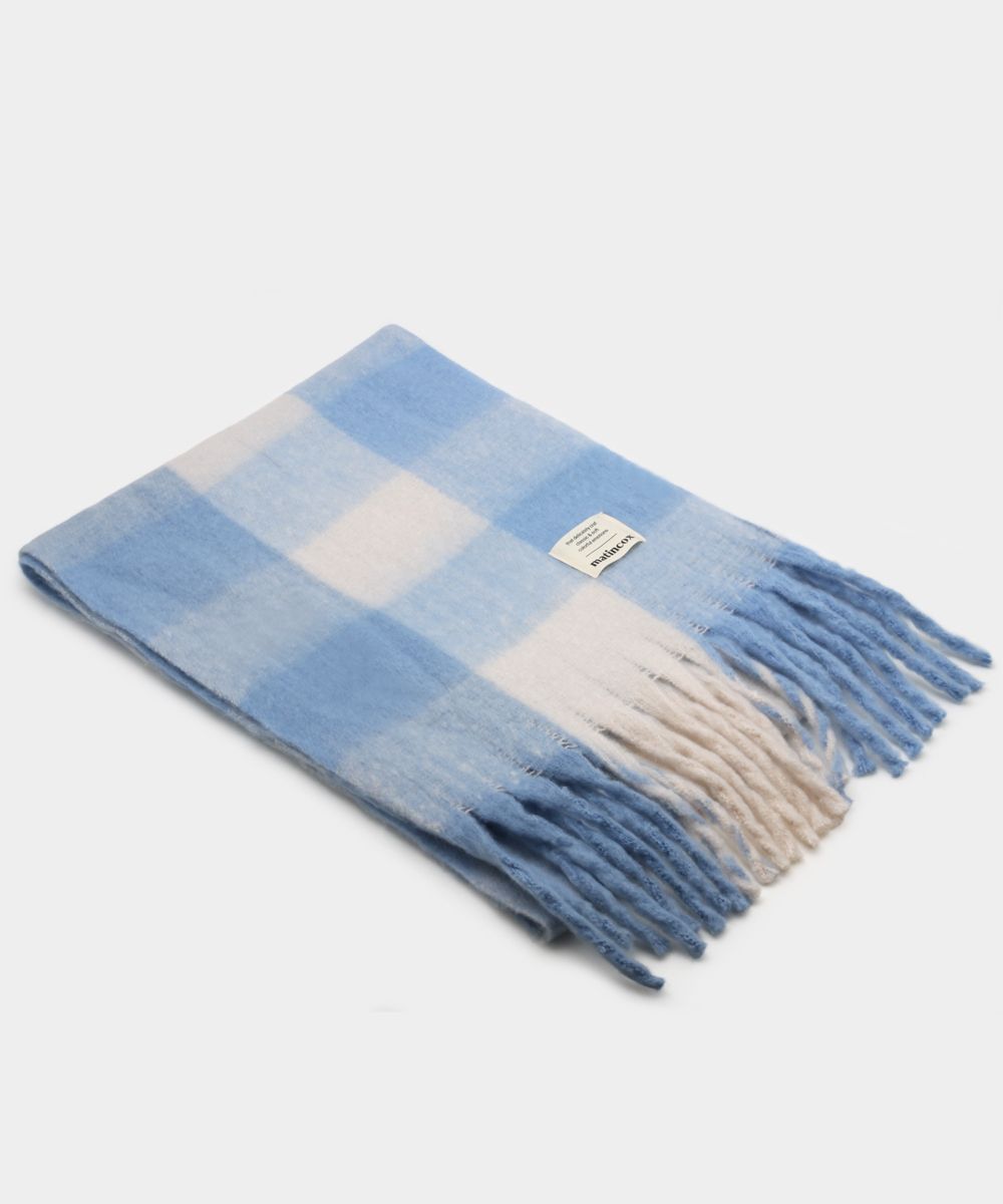 ◇marie claire ◇ Cotton Candy Check Muffler (MODDSC01MB) Designer fashion, Seoul-fully created | W Concept