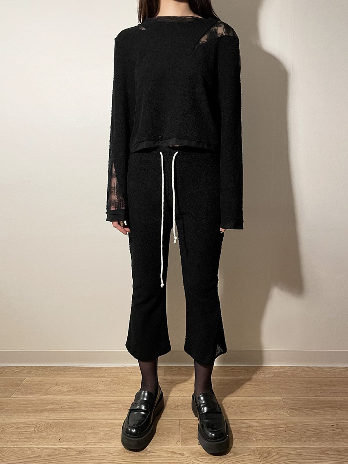 스틸레써디(STILLLETHARDY) CHECK COMBI TERRY PANTS