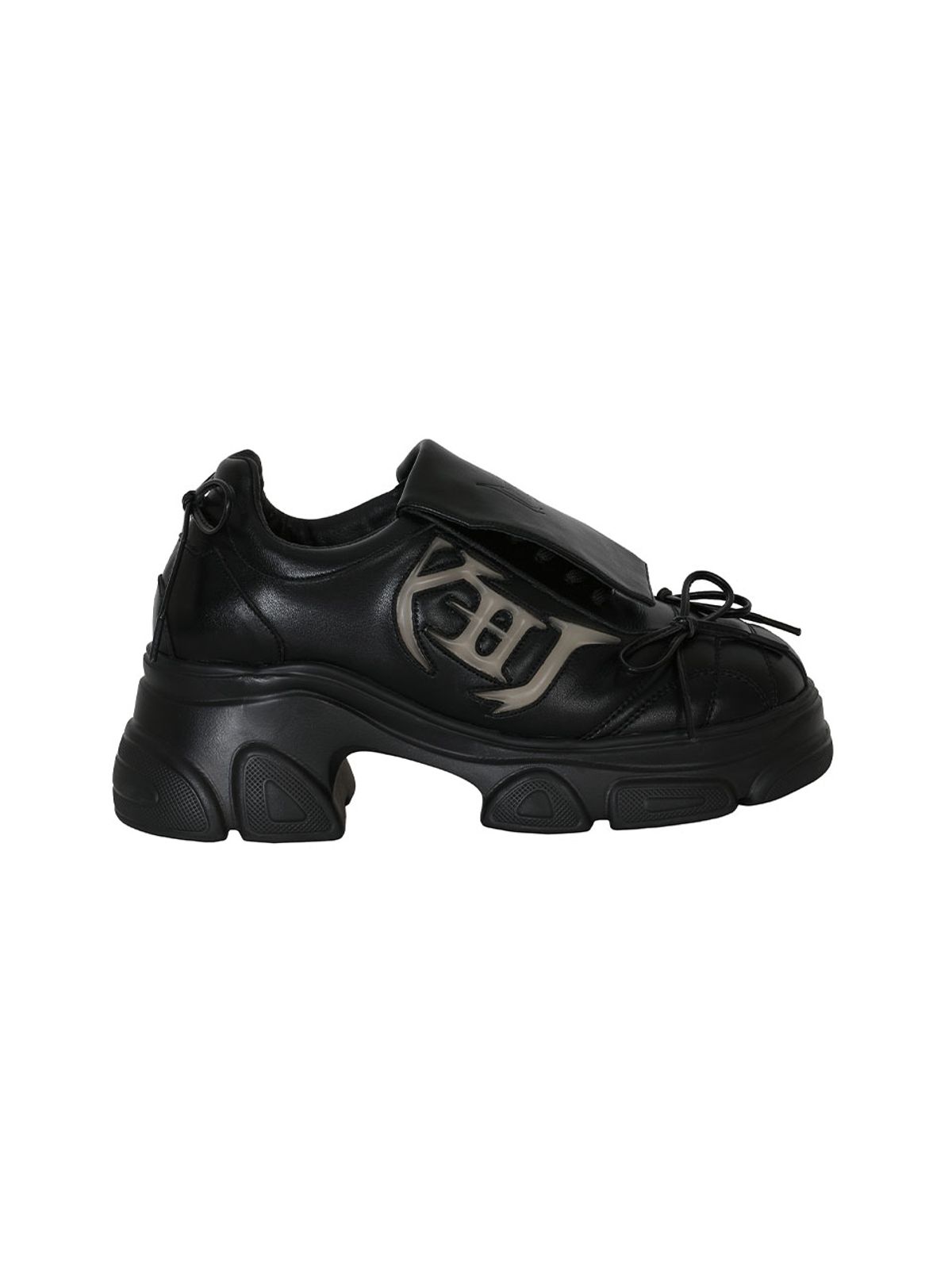 와이이이엘(YEEL) [HARDWORKUP X LEEY] RIBBON PLATFORM SNEAKERS BLACK