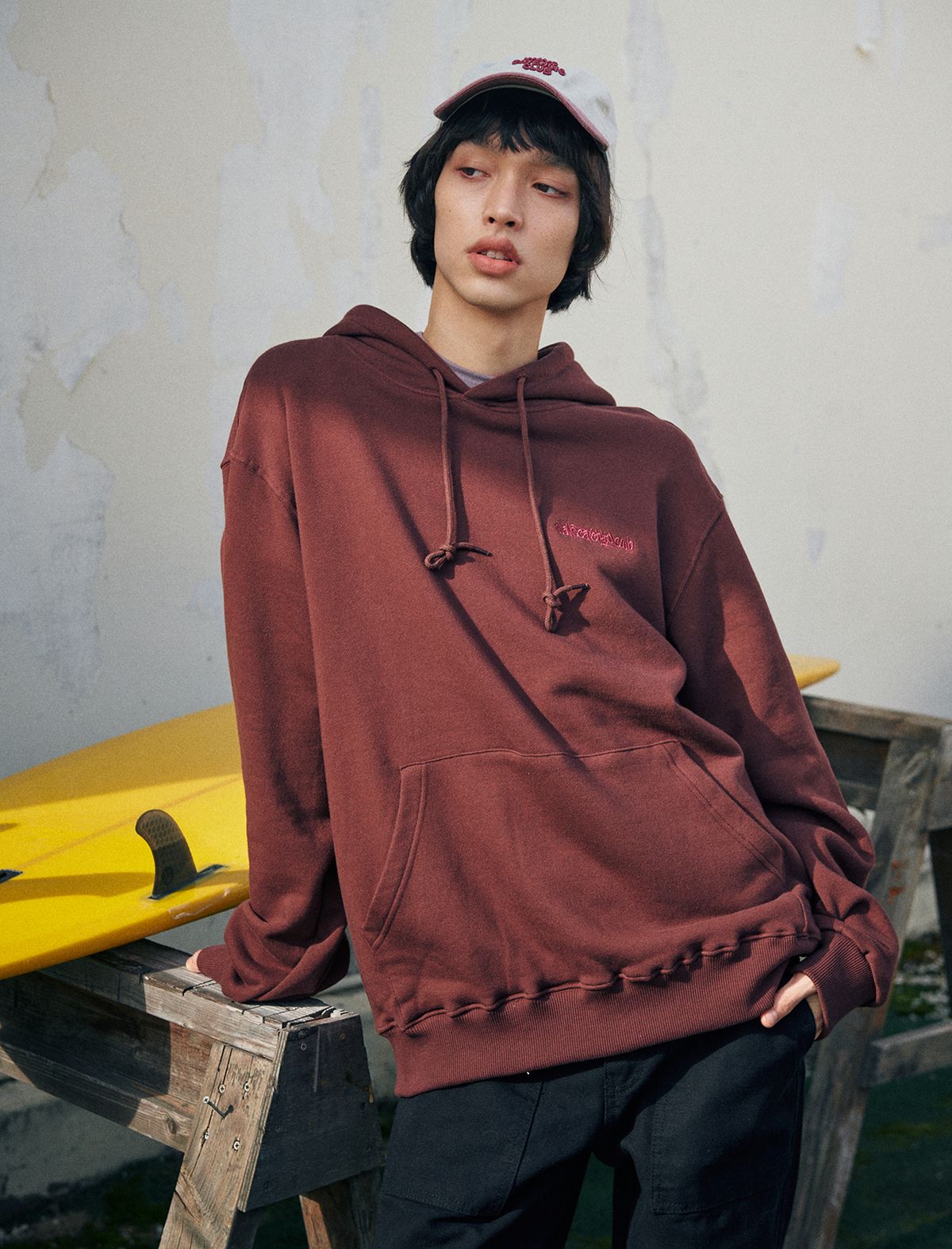 플랫웨이브 인 서울(FLATWAVE IN SEOUL) Ziii Print Hoodie Brown