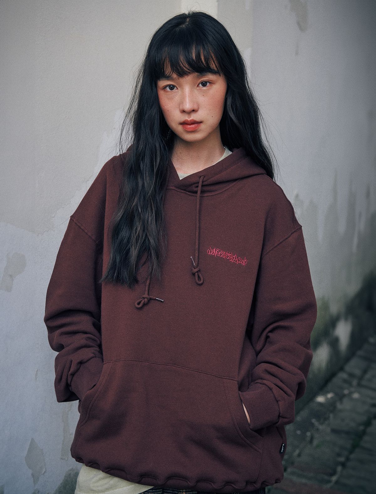 플랫웨이브 인 서울(FLATWAVE IN SEOUL) Ziii Print Hoodie Brown