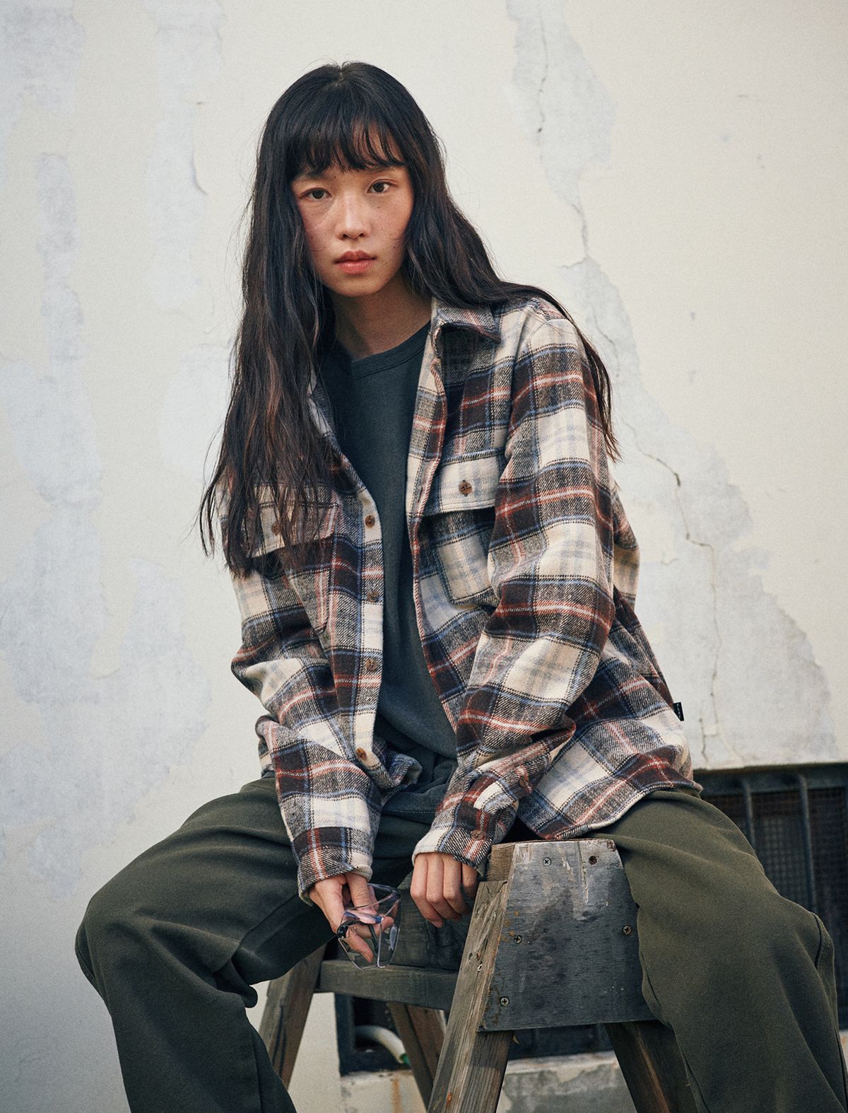 플랫웨이브 인 서울(FLATWAVE IN SEOUL) Skoll Check Shirt Brown