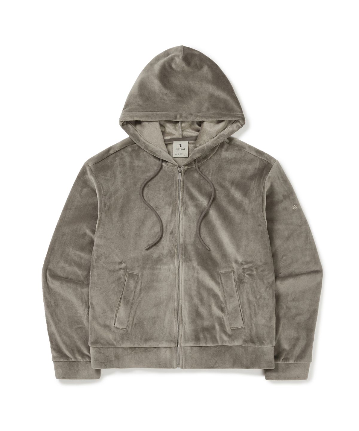 스노우피크 어패럴(SNOWPEAK APPAREL) 벨벳 여성 후드 집업 (S24WWFFJ75) Tan Gray