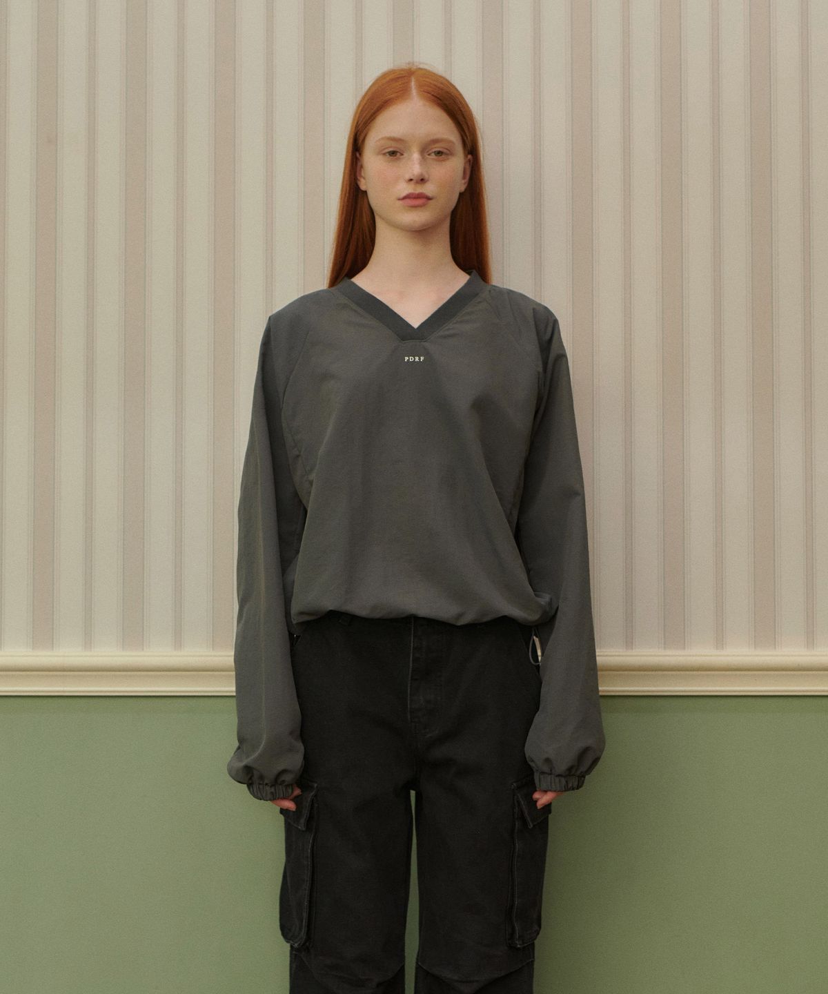 판도라핏(PANDORAFIT) PDRF Logo Nylon Sweatshirt