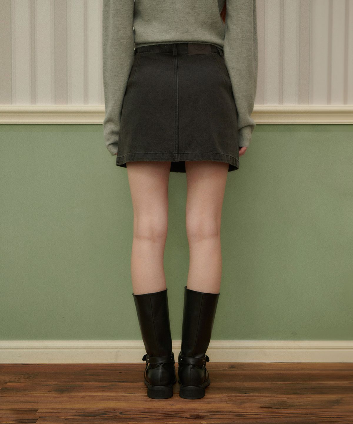 판도라핏(PANDORAFIT) Rain Denim Mini Skirt