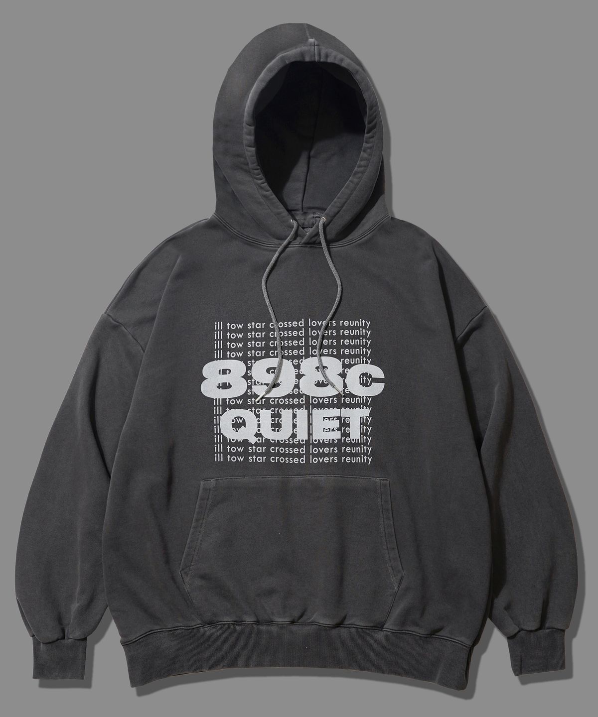 더마일(THEMILE) 피그먼트 898 크로스 스타 스웨트 후드 PIGMENT D.GREY