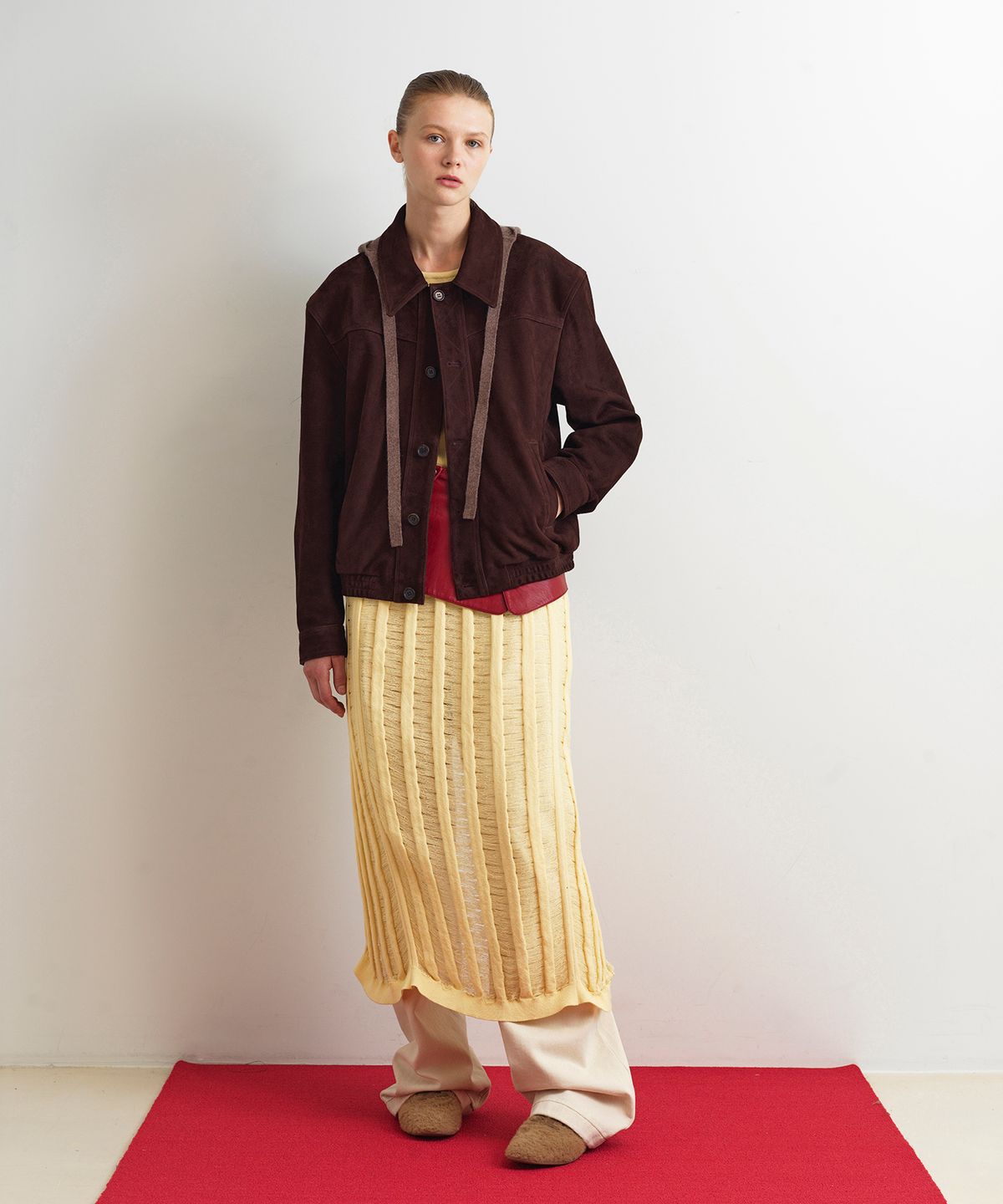 아옵트(AOPT) KNIT BONNET - MELANGE BROWN