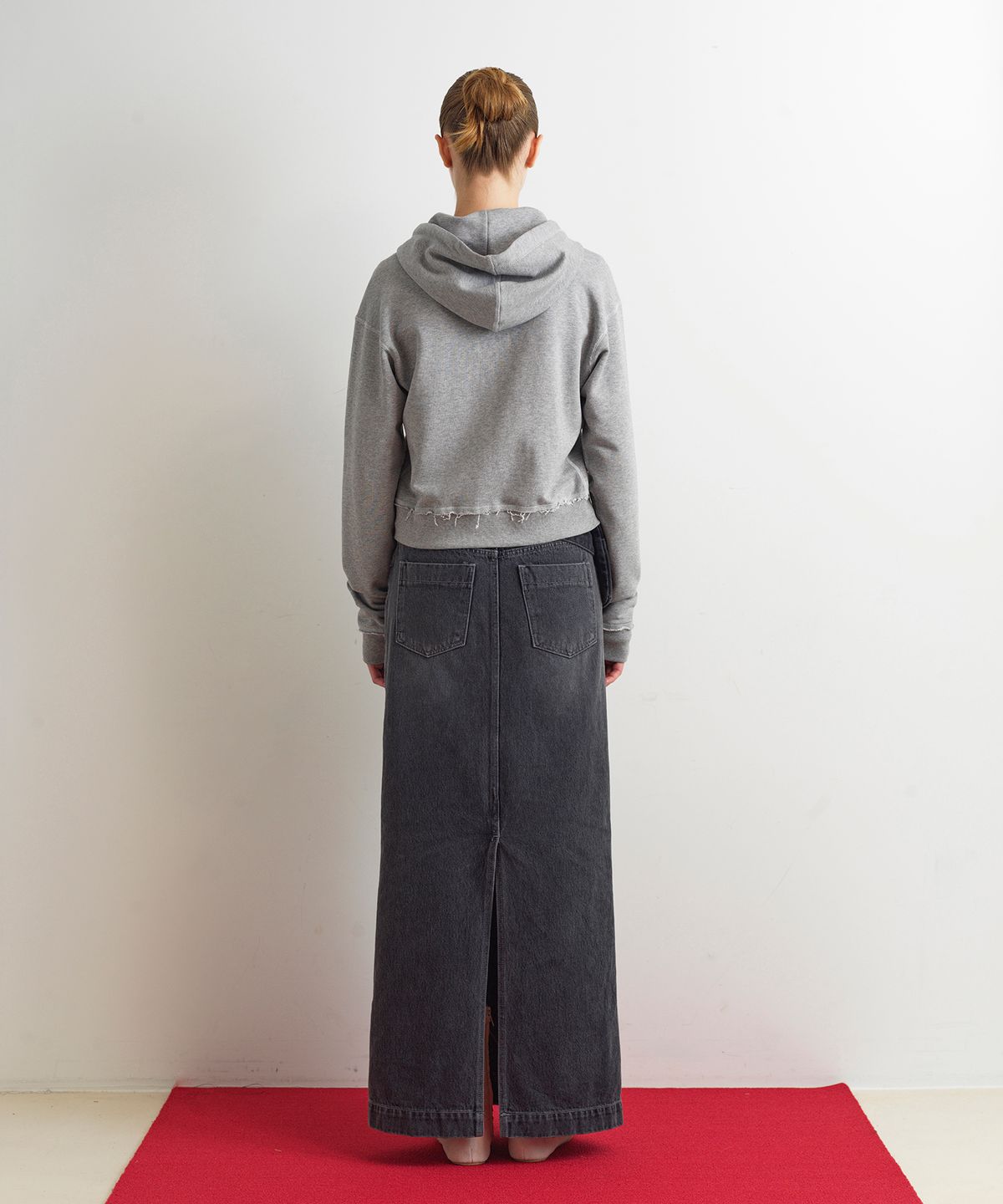 아옵트(AOPT) RAW CUT HOODIE ZIP-UP - GRAY