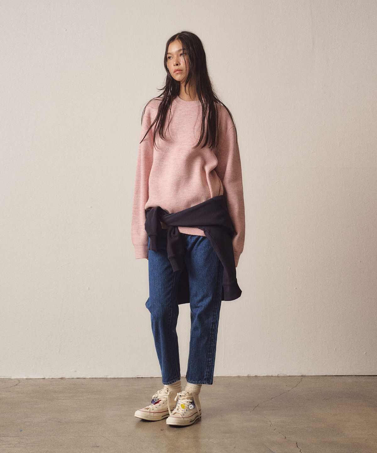 이지오 우먼(EZIO WOMEN) W Soft Filling Round Knit_Pink