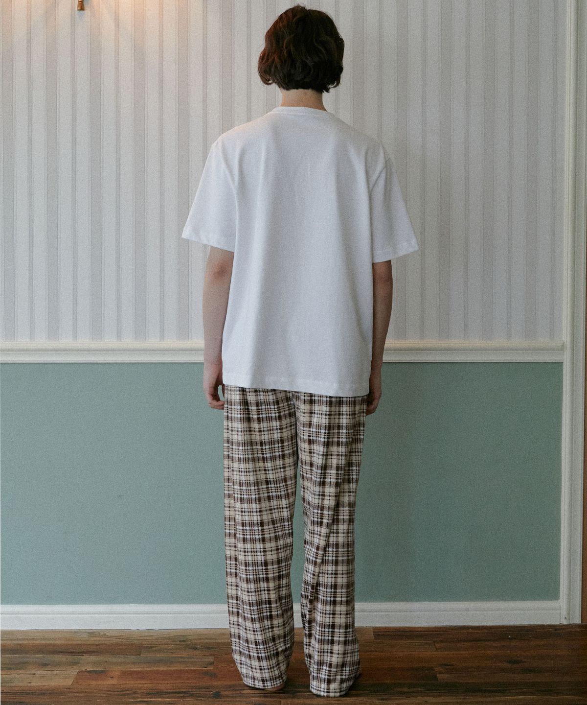 댑(DAB) 오트체크 극세사 잠옷바지 남성용