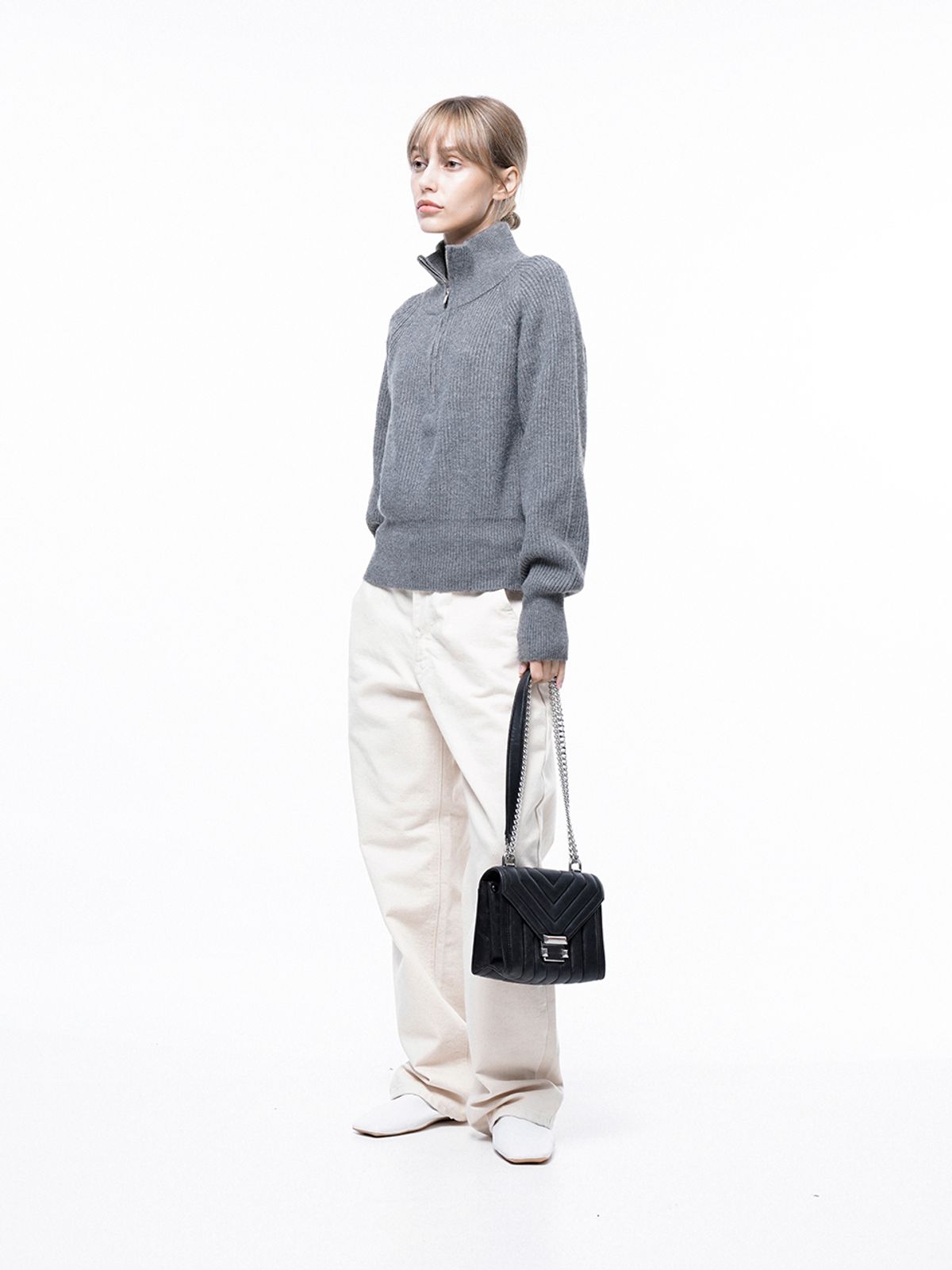 챈세스노이(CHANCE'S NOI) Non-faded Standard Denim - Cream /W243PT02CR