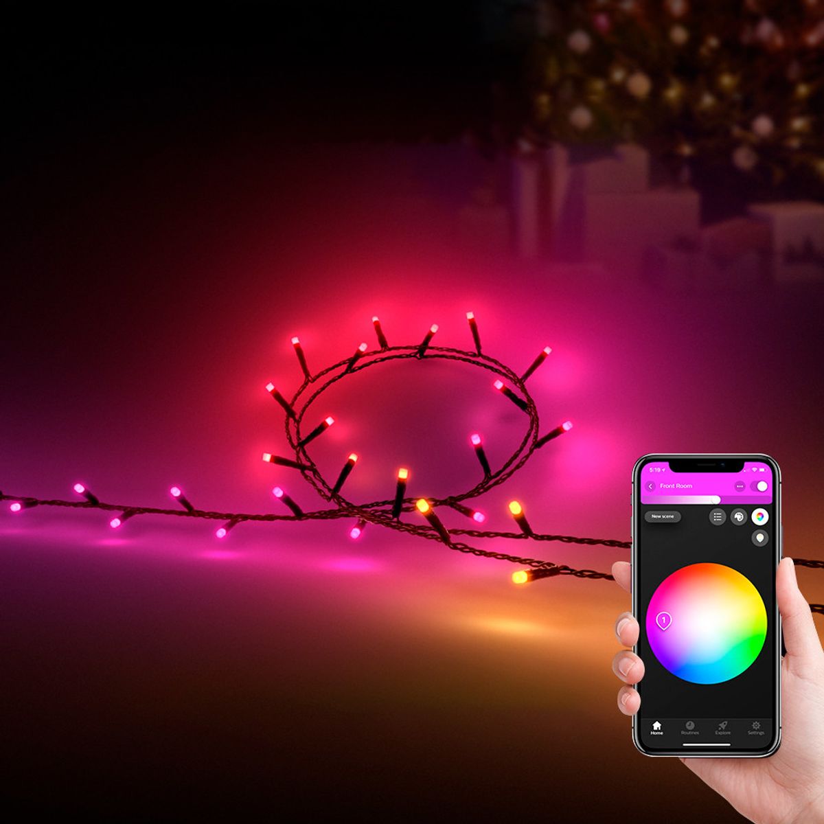 필립스 휴(PHILIPS HUE) 휴 화이트&컬러 페스타비아 스트링 트리조명 20m