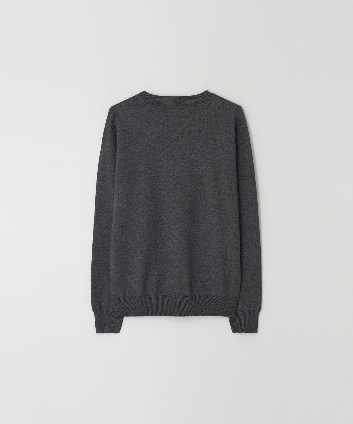 이지오(EZIO) Wholegarment Cashlike Round Knit_Charcoal