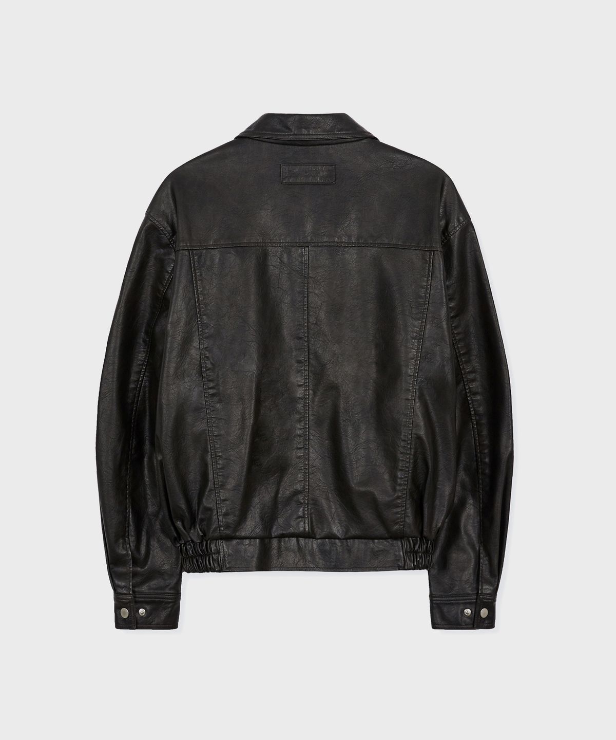 큐스(QS) Washed Faux Leather Blouson (DK Brown)