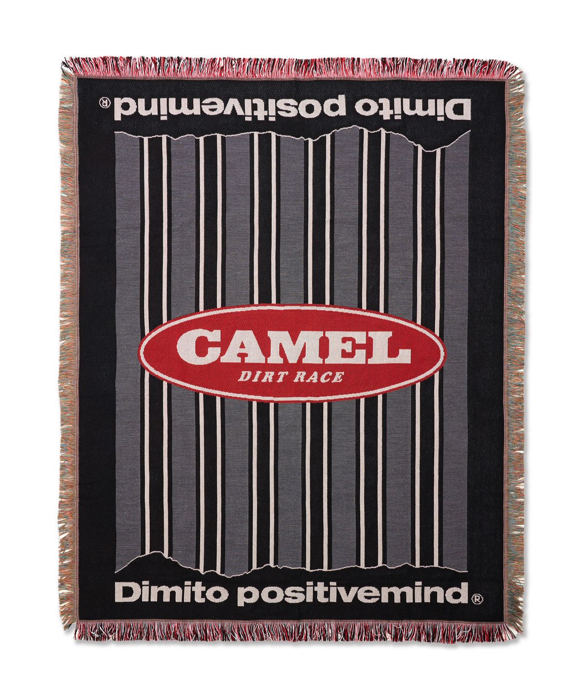 디미토(DIMITO) CAMEL RACE BLANKET STRIPE BLACK