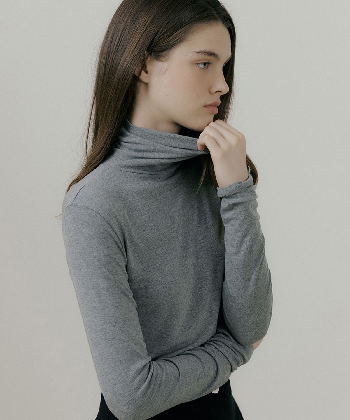 리올그(REORG) RIE POLA T-SHIRTS GRAY